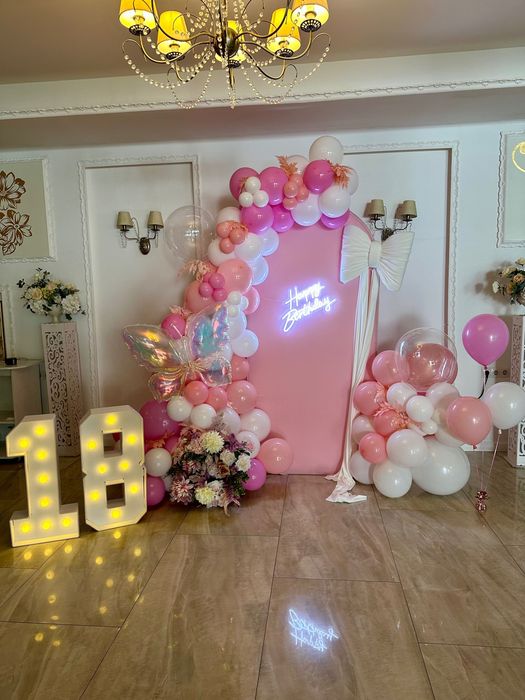 Arcadă baloane + aranjamente boho | Evenimente | Rixien Event