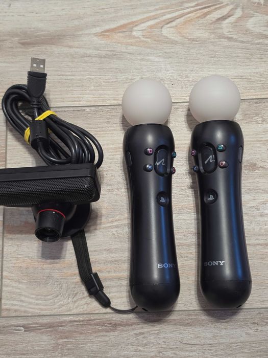 Set 2 x Sony Play Station Motion Controller PS3/PS4 + Camera PS3 EyeToy