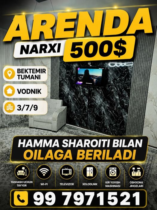 Arenda Vodnik 3xona