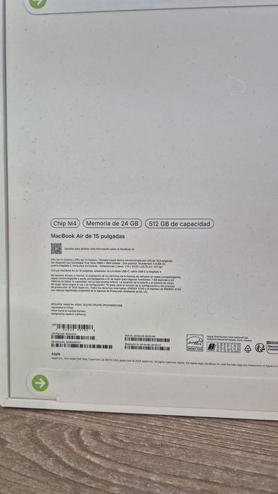 MacBook Air 15-inch M4 512gb/24gb ram Silver