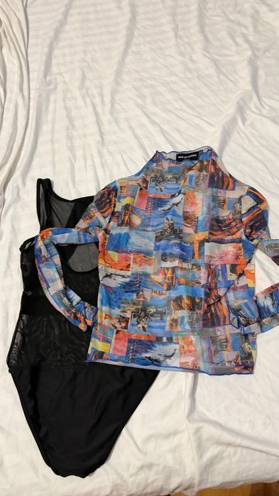 Цял мрежест бански костюм с топ party fest zara