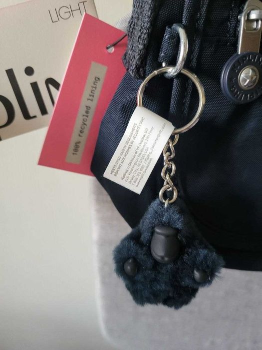 Сумка Kipling новая синяя с брелком