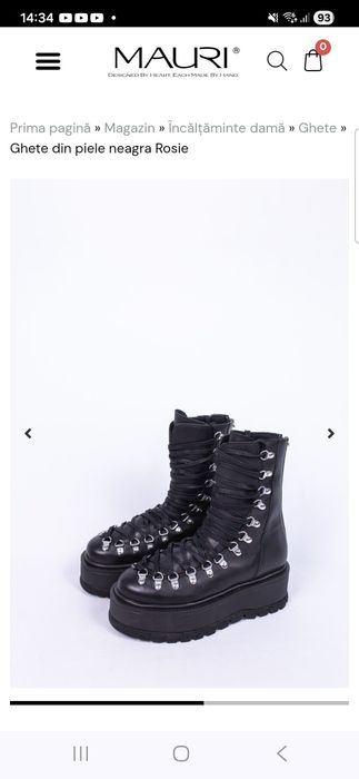 Ghete de piele neagra Mauri masura 39