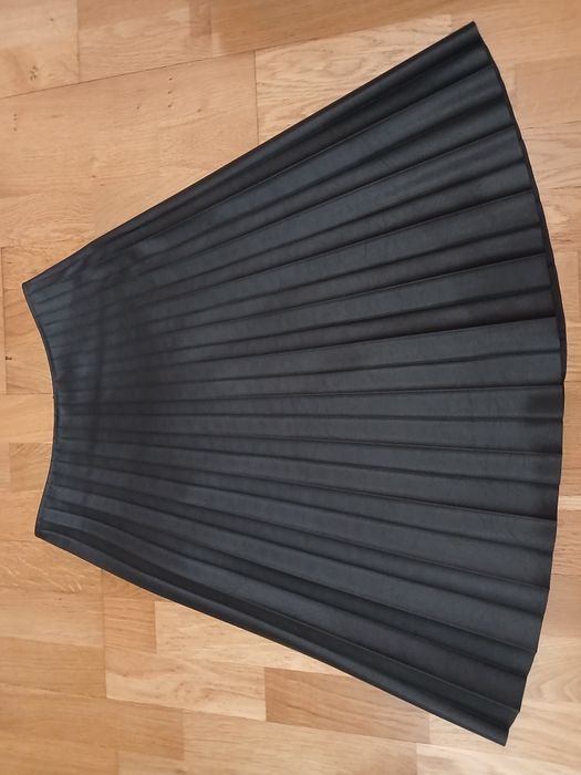 Fusta plisata, piele eco, 38, Fix Fashion