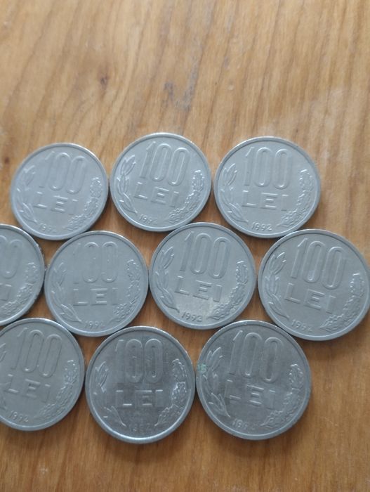 Vând monede vechi de 100 3 1 leu