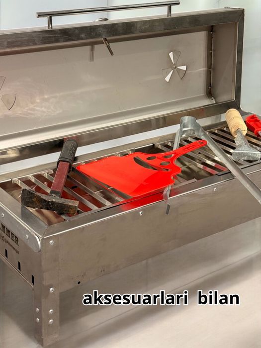 Qopqoqli “Xammer” mangal 70 sm