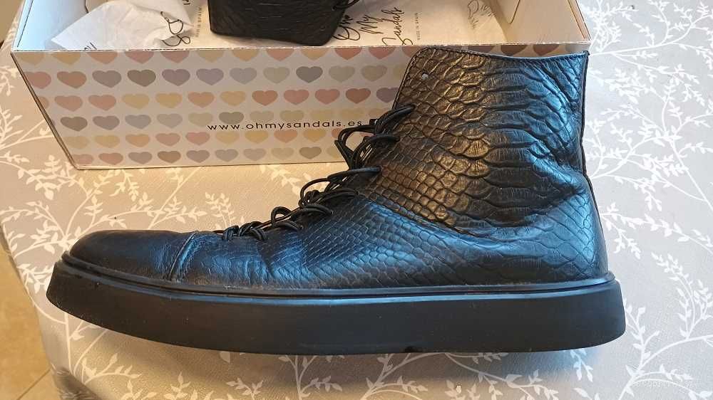 Дамски боти PULT от змийска естествена кожа