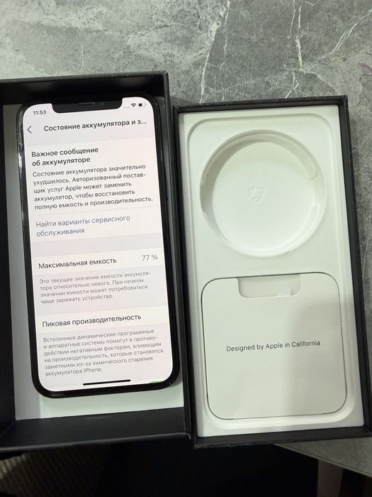 iPhone 12 Pro 128g акамулятор 77%