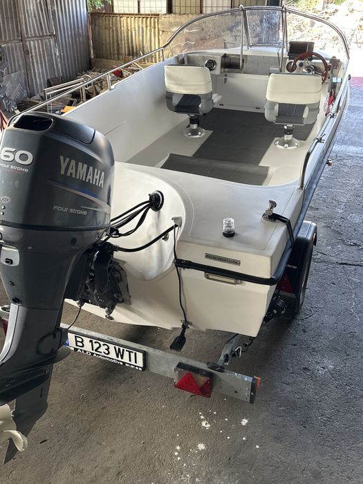 Barcă restaurată 4,85 m cu Yamaha F60 Ideală pentru pescuit & relaxare