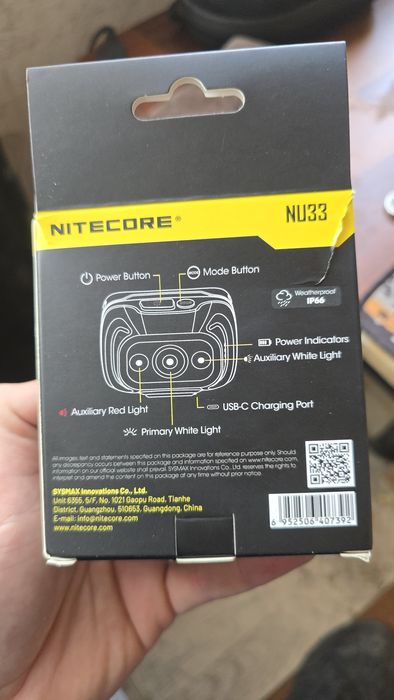 Lanterna frontala nitecore nu33