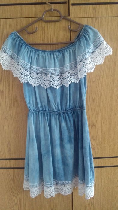 Къса дънкова рокля