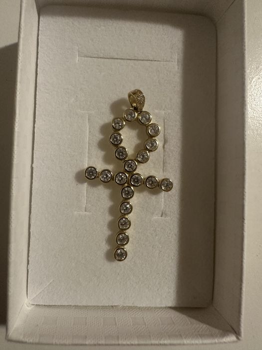 Cruciulita din argint suflata cu aur