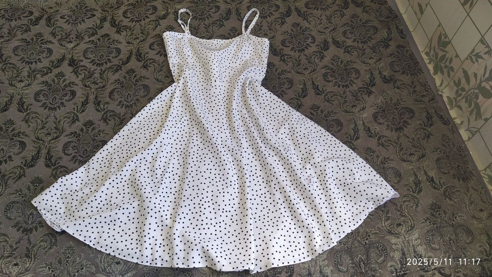 Сарафан в горошек