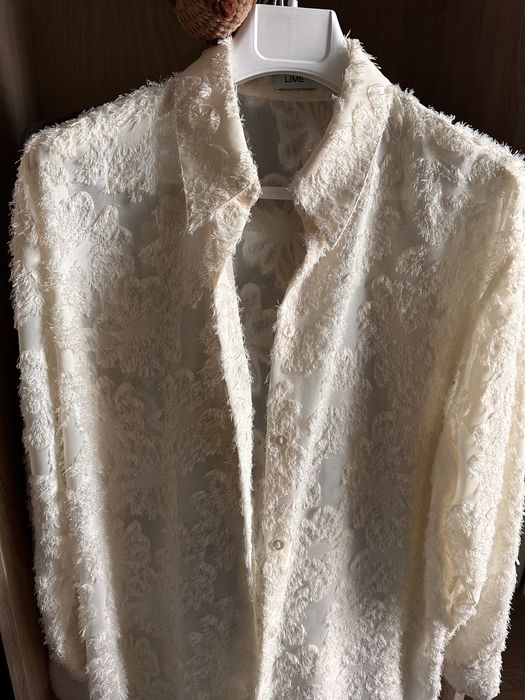 Блузка Lime с мохеровыми вставками