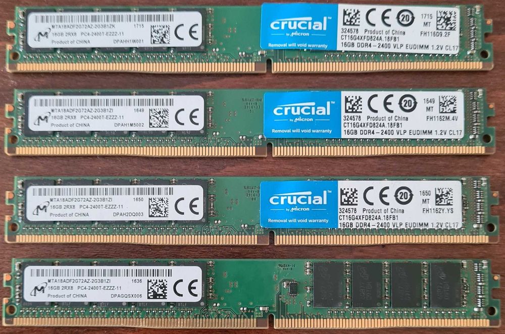 16gb DDR4 (2X8gb DDR4)   /   64gb DDR4 (4X16gb DDR4)