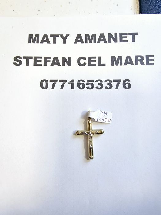 Maty Amanet Cruce din aur 14 k 2.32 g cod 421