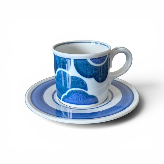 Колекционерски порцеланов сервиз за еспресо Villeroy & Boch "Blue Cloud" (1970s)