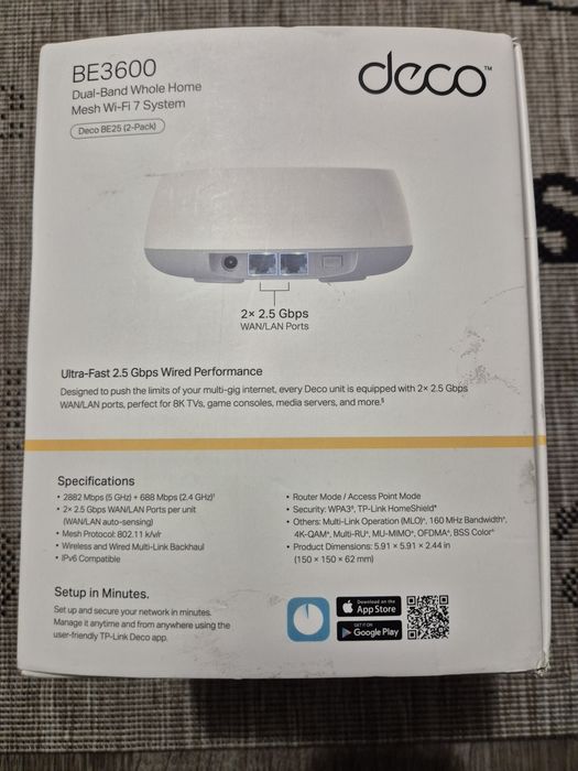 Router Mesh Tp-Link Deco BE25 BE3600 WiFi 7