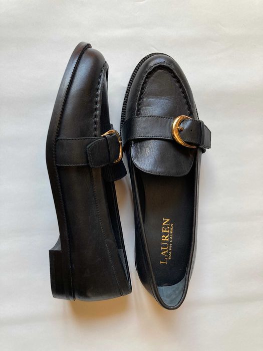 Оригинални нови черни мокасини Ralph Lauren