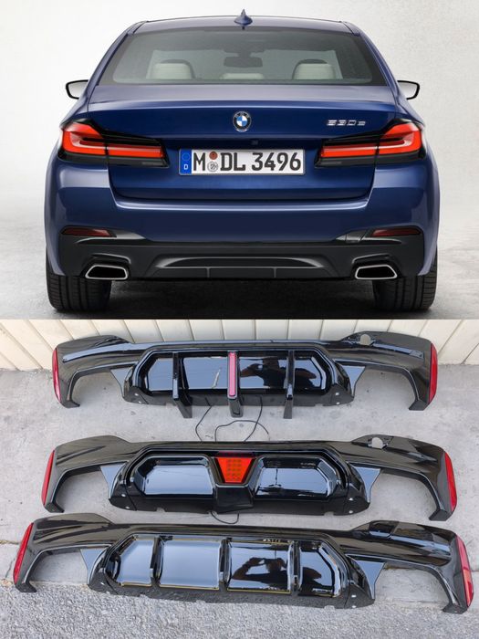 Бампер BMW G30 диффузор задний