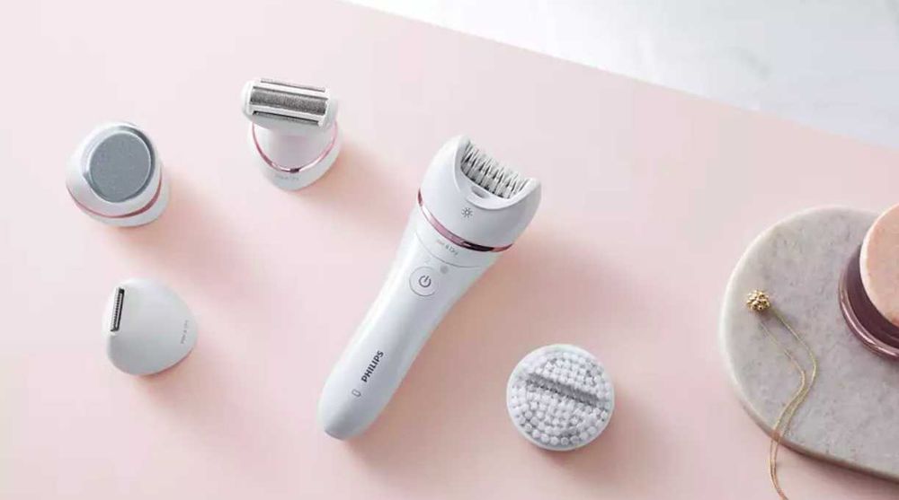 Епилатор за мокра и суха употреба Philips BRE740/10, 9 аксесоара