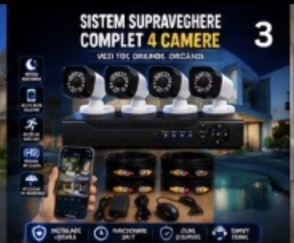 Vindem si Montam Camere Supraveghere Video KIT Complet 4/8/12 CAMERE