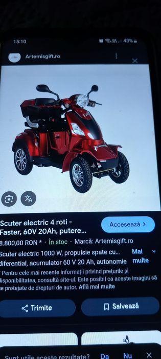 Scuter electric persoane cu dizabilități