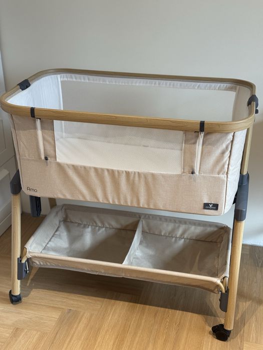 Бебешка кошара next to me с подвижна преграда Amo - CANGAROO - Бежова