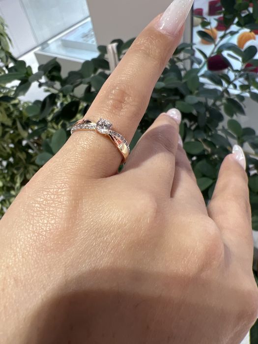 Кольцо золото 16 размер