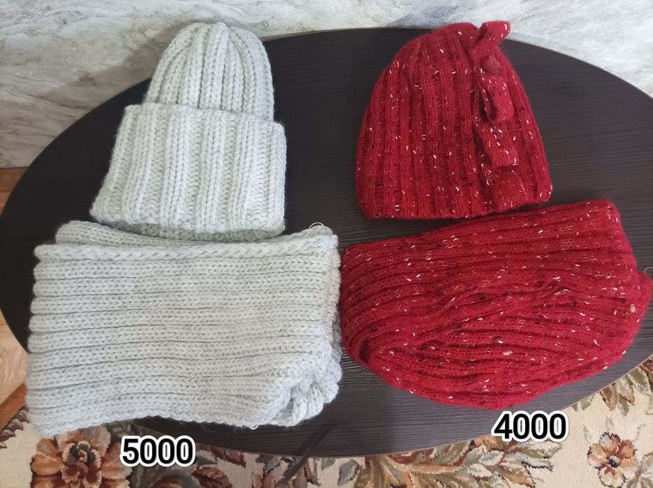 Зимние шапка и снуд