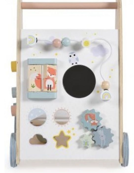 Antemergator bebe din lemn Moni Toys