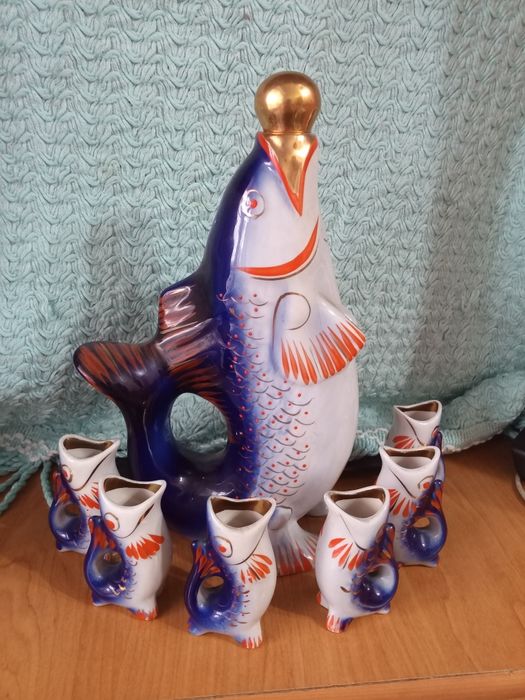 Коньячный набор рыбки из СССР!!!
