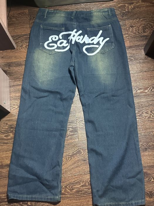 Широкие джинсы Ed Hardy