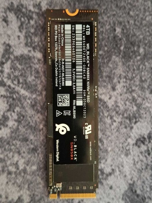 SSD WD_BLACK SN850X 4TB NVMe PCIe Gen4 – Sănătate 100% – Foarte puțin folosit