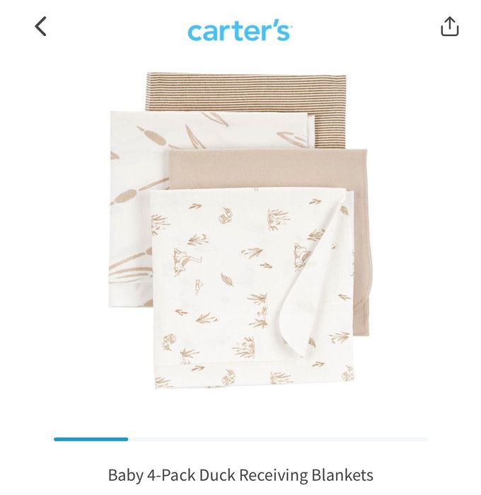 Carters фланелевые пеленки. 4шт набор. Заказывали с сайта