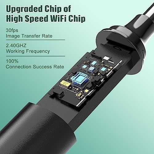 Нов WiFi отоскоп Камера за почистване на уши 1080P HD 3.5 мм 6 LED за iPhone Android