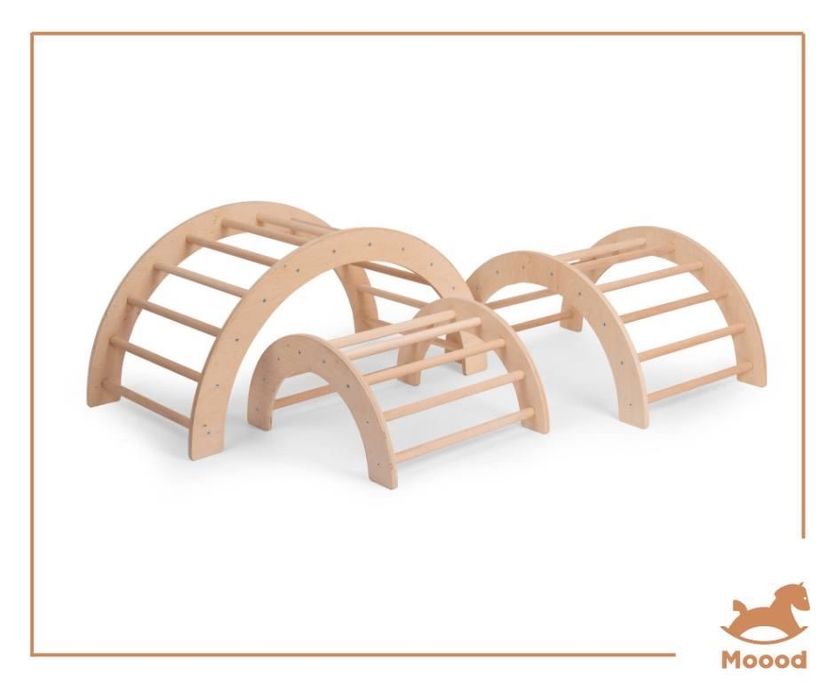 Детски дървени катерушки на Пиклер триъгълни, арки и пързалки
