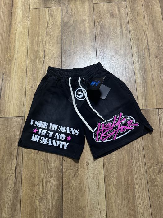 Hellstar "No Humanity" Black Shorts