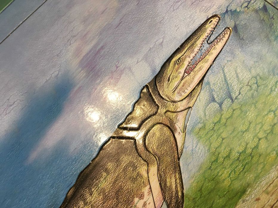 Книга трафареты с динозаврами