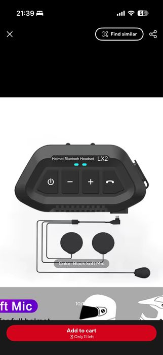 Helmet Bluetooh headset