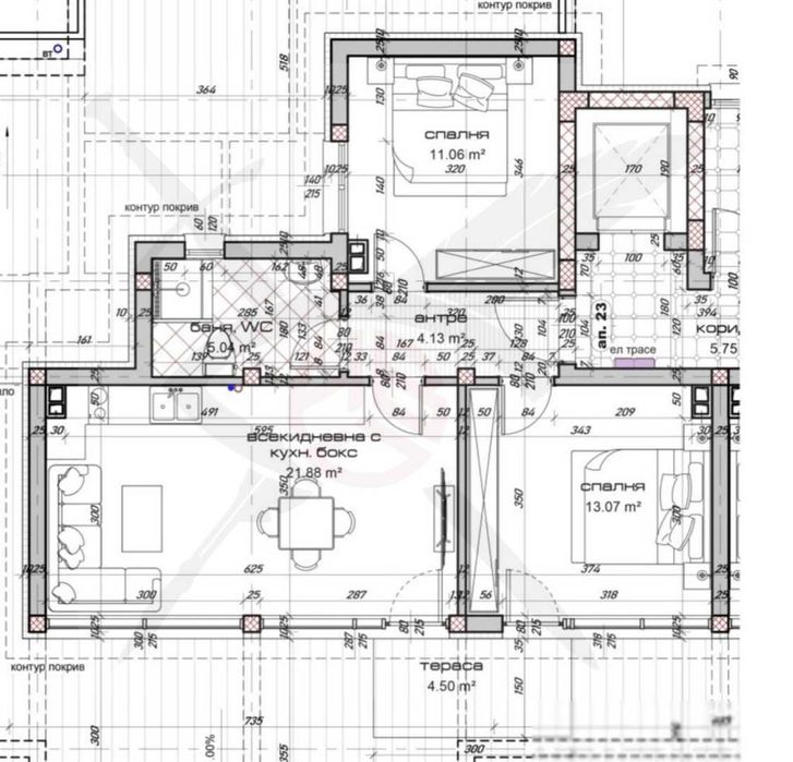 Тристаен апартамент във Виница - 671-21399