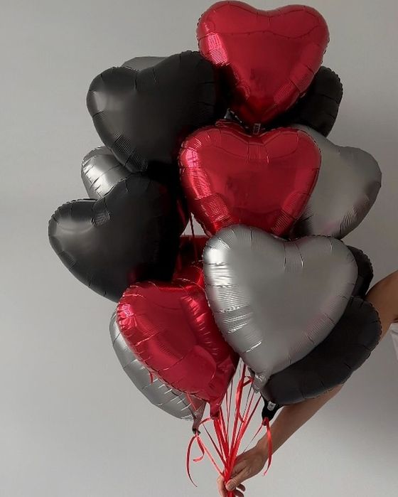 Гелиевые шары, сердца