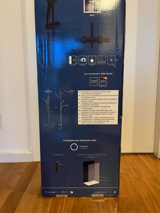 Coloana de dus Ideal Standard IdealRain cu baterie Ceratherm T25