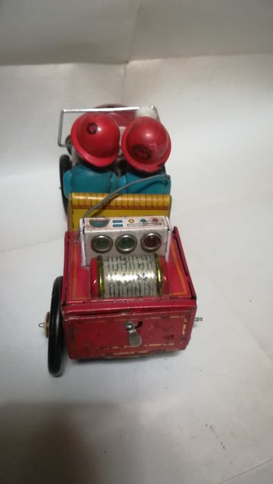 Jucarie veche tabla masina de pompieri