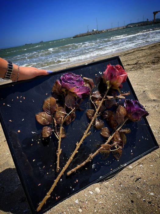 Картини от рози, заляти с епоксидна смола