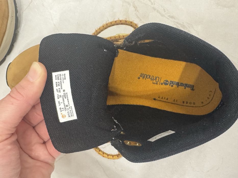 Timberland рыжие детские