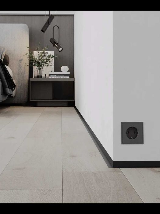 Микроплинтус для пола чёрный