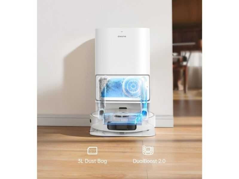 Робот Прахосмукачка Dreame L10 Ultra - 5300 Pa, Бял