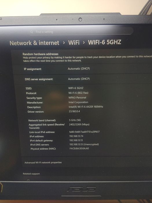 Wifi 6 , optika AX3000 M/B