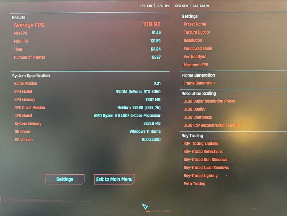 PC gaming Asus 16GB Ram cu RTX5060